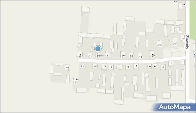 Zawady, Zawady, 15, mapa Zawady