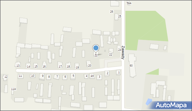 Zawady, Zawady, 21, mapa Zawady