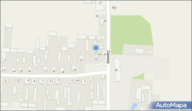 Zawady, Zawady, 23, mapa Zawady