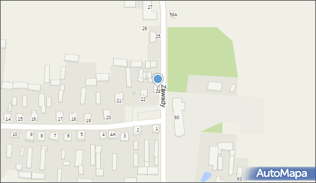 Zawady, Zawady, 24, mapa Zawady
