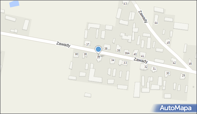 Zawady, Zawady, 35, mapa Zawady