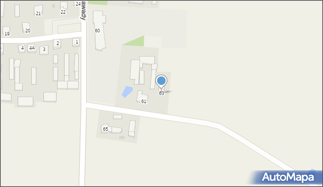 Zawady, Zawady, 63, mapa Zawady