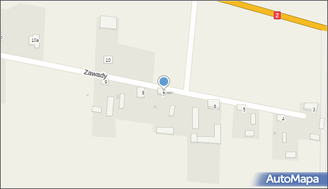Zawady, Zawady, 7, mapa Zawady