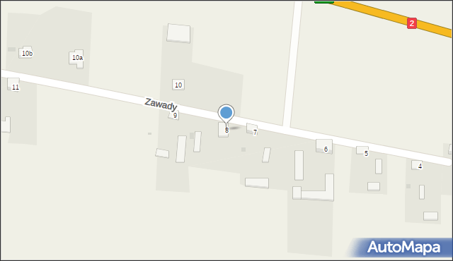 Zawady, Zawady, 8, mapa Zawady