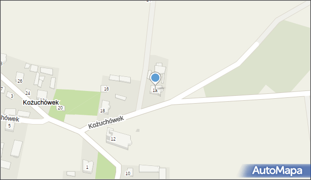 Zawady, Zawady, 1a, mapa Zawady