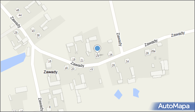 Zawady, Zawady, 23, mapa Zawady