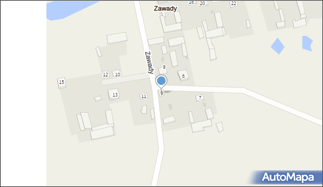 Zawady, Zawady, 9, mapa Zawady