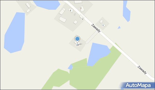 Zawady, Zawady, 1A, mapa Zawady