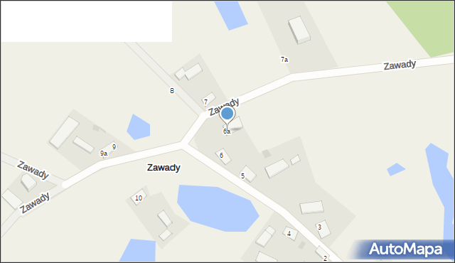 Zawady, Zawady, 6a, mapa Zawady