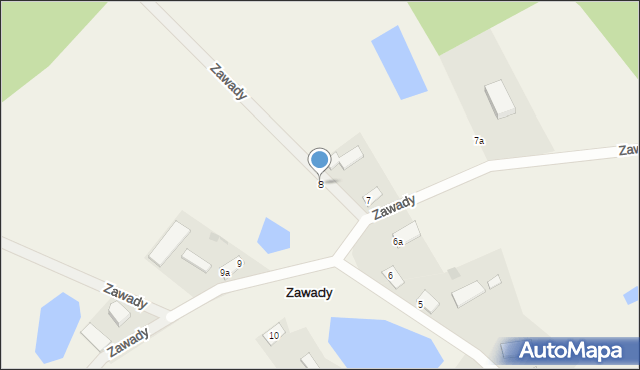 Zawady, Zawady, 8, mapa Zawady