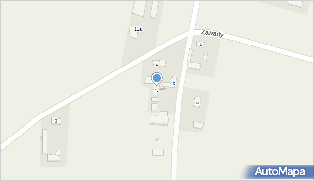 Zawady, Zawady, 4c, mapa Zawady