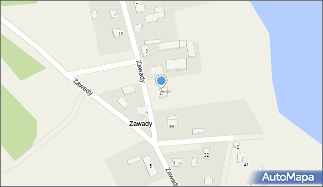 Zawady, Zawady, 17, mapa Zawady