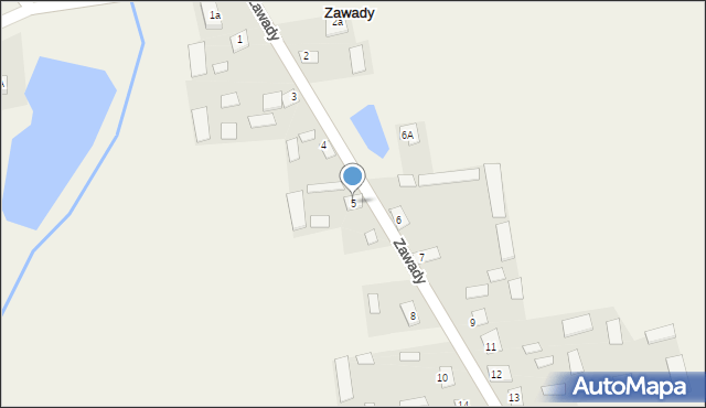 Zawady, Zawady, 5, mapa Zawady