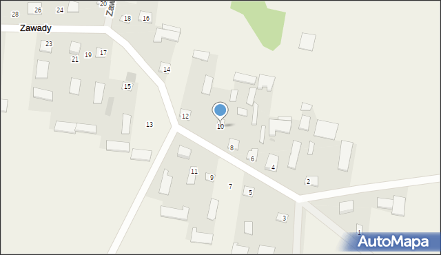 Zawady, Zawady, 10, mapa Zawady