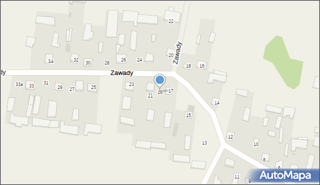 Zawady, Zawady, 19, mapa Zawady