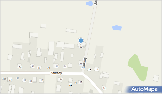 Zawady, Zawady, 22, mapa Zawady