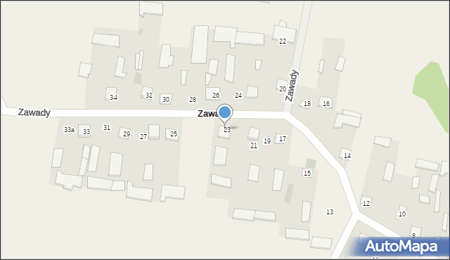 Zawady, Zawady, 23, mapa Zawady