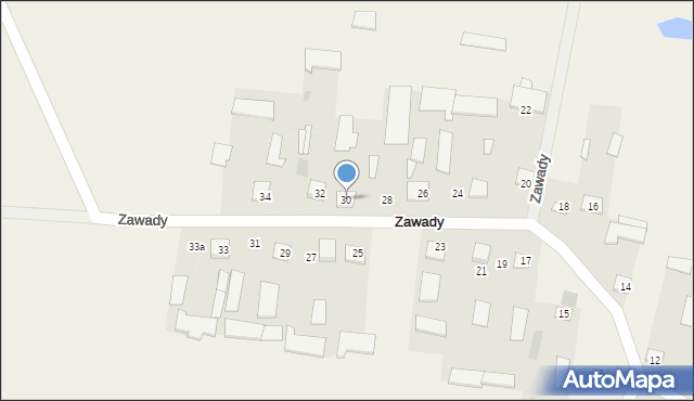 Zawady, Zawady, 30, mapa Zawady
