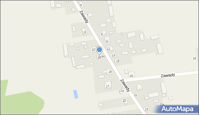 Zawady, Zawady, 14, mapa Zawady