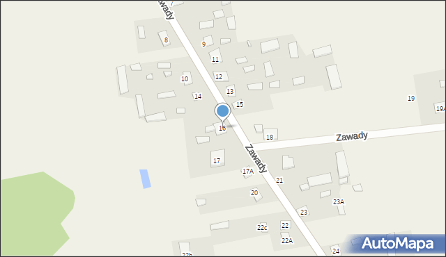 Zawady, Zawady, 16, mapa Zawady