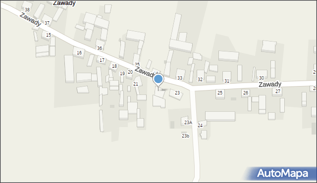 Zawady, Zawady, 22, mapa Zawady
