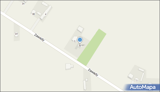 Zawady, Zawady, 3c, mapa Zawady