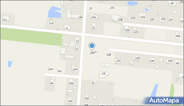 Zawady, Zawady, 24A, mapa Zawady