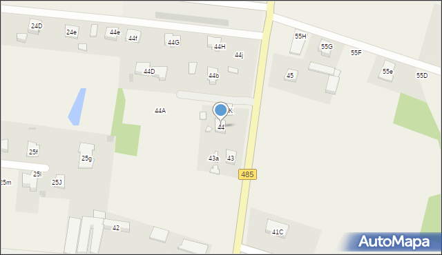 Zawady, Zawady, 44, mapa Zawady