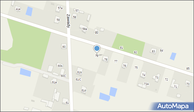 Zawady, Zawady, 79, mapa Zawady