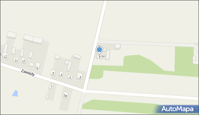 Zawady, Zawady, 3, mapa Zawady