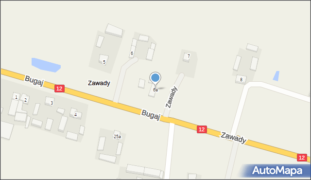 Zawady, Zawady, 6a, mapa Zawady