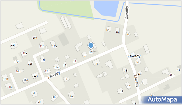 Zawady, Zawady, 10, mapa Zawady