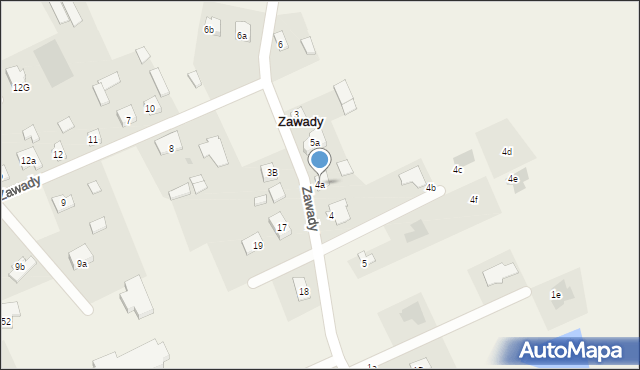 Zawady, Zawady, 4a, mapa Zawady
