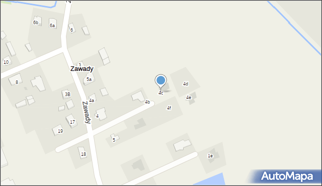 Zawady, Zawady, 4c, mapa Zawady