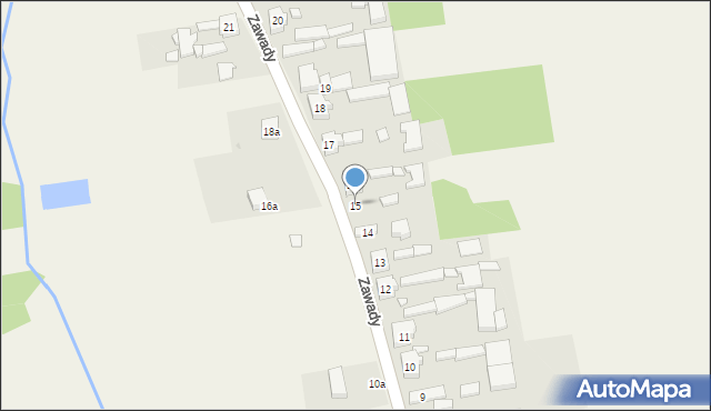 Zawady, Zawady, 15, mapa Zawady