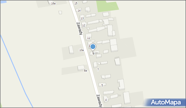 Zawady, Zawady, 9, mapa Zawady