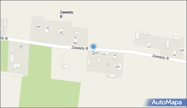 Zawady B, Zawady B, 10, mapa Zawady B