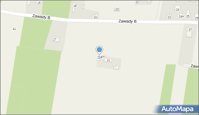 Zawady B, Zawady B, 21A, mapa Zawady B
