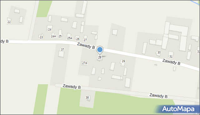 Zawady B, Zawady B, 28, mapa Zawady B