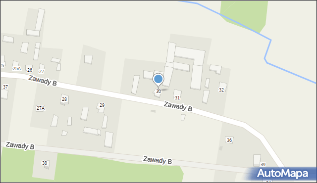 Zawady B, Zawady B, 30, mapa Zawady B