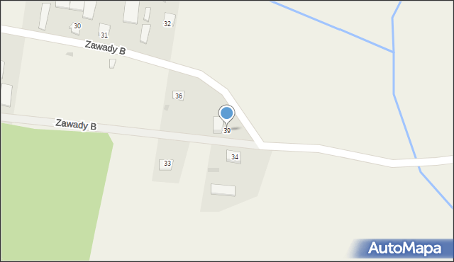 Zawady B, Zawady B, 39, mapa Zawady B