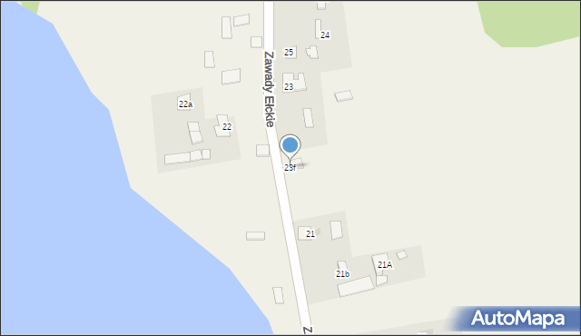 Zawady Ełckie, Zawady Ełckie, 23f, mapa Zawady Ełckie