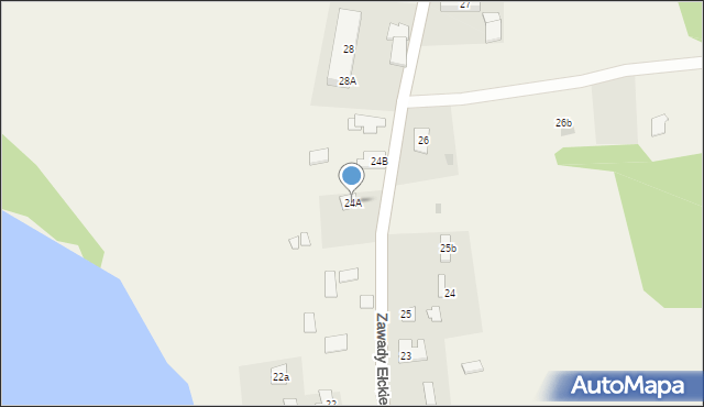 Zawady Ełckie, Zawady Ełckie, 24A, mapa Zawady Ełckie