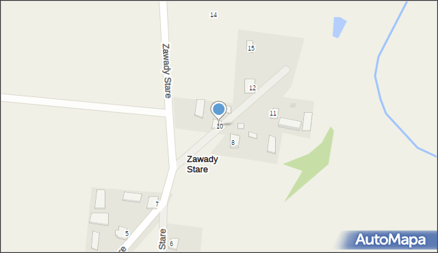 Zawady Stare, Zawady Stare, 10, mapa Zawady Stare