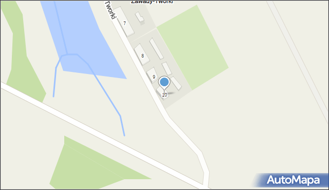 Zawady-Tworki, Zawady-Tworki, 10, mapa Zawady-Tworki