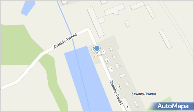 Zawady-Tworki, Zawady-Tworki, 2, mapa Zawady-Tworki