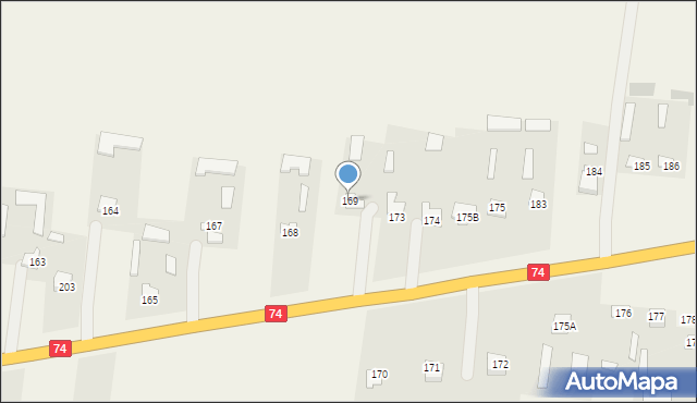 Zawalów, Zawalów, 169, mapa Zawalów