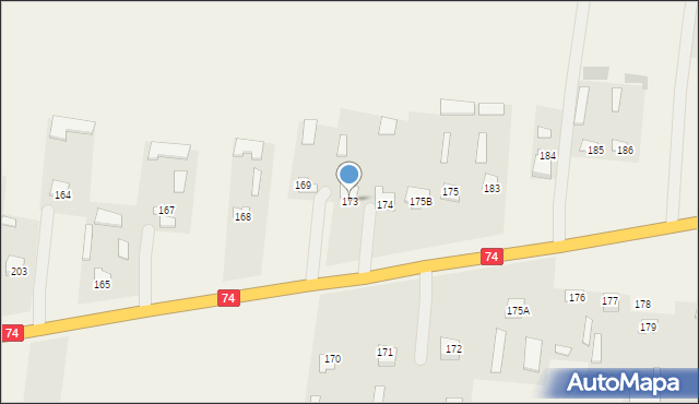 Zawalów, Zawalów, 173, mapa Zawalów