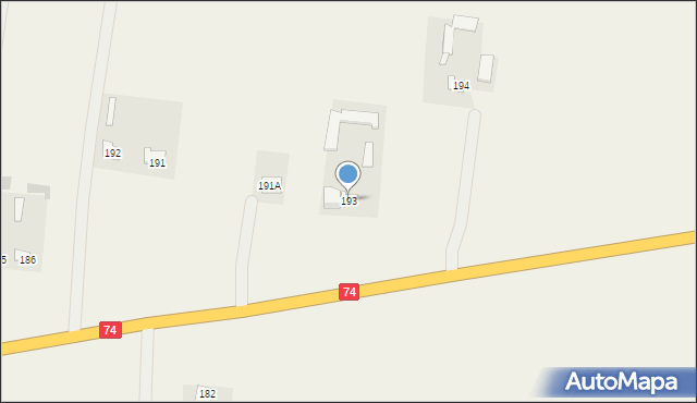 Zawalów, Zawalów, 193, mapa Zawalów