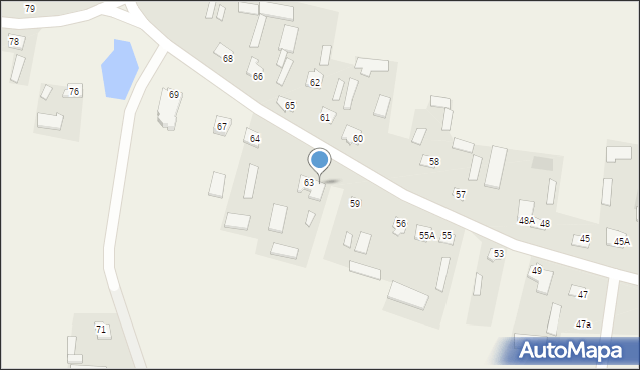 Zawalów, Zawalów, 63a, mapa Zawalów
